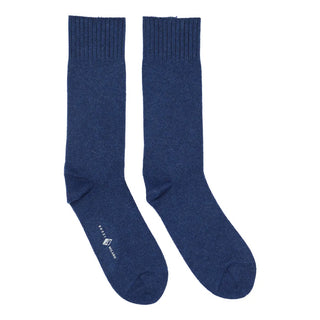 Cashmere strømper til mænd og kvinder jeansblå