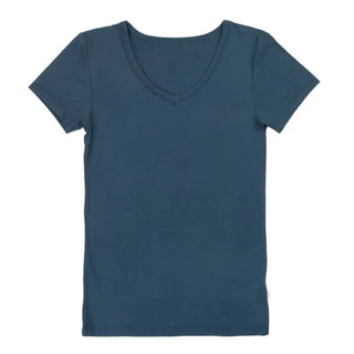 Joha bambus t-shirt med v-hals blå