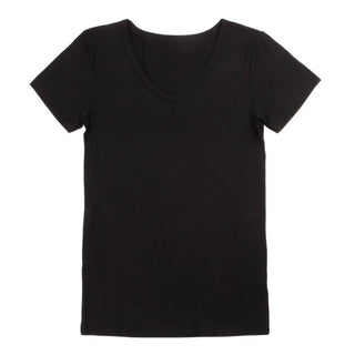 Joha bambus t-shirt med v-hals sort