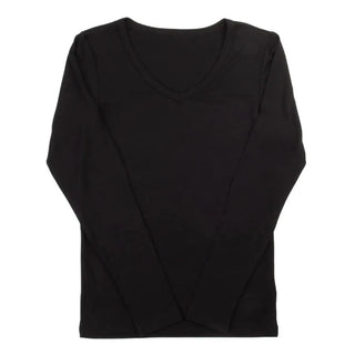 Joha bambus bluse med v-hals sort
