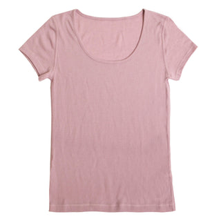Joha kortærmet uld rib t-shirt i rosa