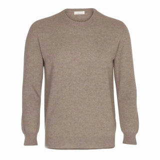 Scandinavianlux klassisk cashmere pullover med rund hals beige
