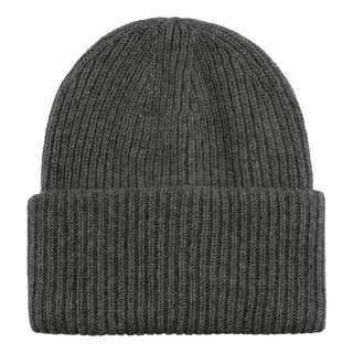 Cashmere beanie hue i mørkegrå