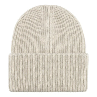 Cashmere beanie hue i lys beige
