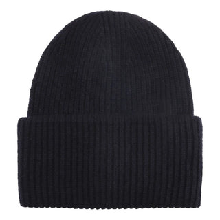 Cashmere beanie hue i marineblå