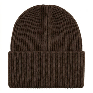 Cashmere beanie hue i mørkebrun
