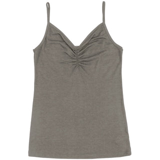 Joha uld-silke top med tynde stropper beige