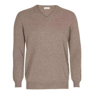 Scandinavianlux cashmere pullover med v-hals beige-0