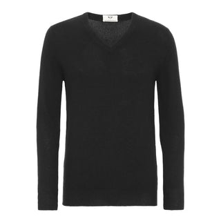 Scandinavianlux cashmere pullover med v-hals i sort