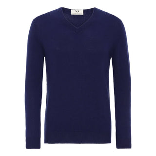 Scandinavianlux cashmere pullover med v-hals i marineblå