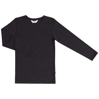 Joha uld silke langærmet t-shirt sort