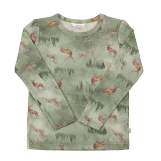 Joha uld langærmet t-shirt med skovprint