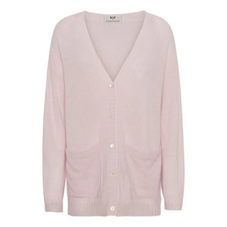 Scandinavianlux oversize cashmere cardigan med v-udskæring lyserød