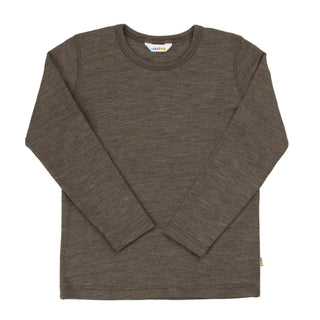 Joha uld-silke bluse brun melange