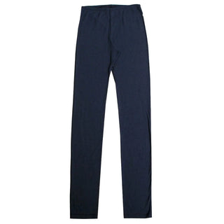 Joha uld rib leggings i blå -0