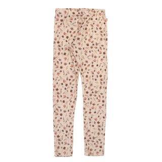 Joha uld leggings med blomsterprint