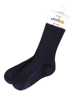 Joha OEKO-TEX®sokker uld blå til børn, kvinder og mænd.
