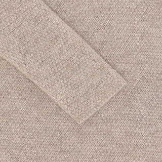 Minilux cashmere pullover med 2 knapper beige