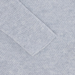 Minilux cashmere pullover i lysegrå med 2 knapper ved skulder