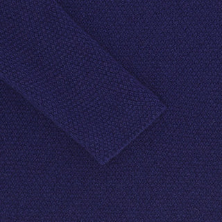 Minilux cashmere pullover i marineblå med 2 knapper ved skulder