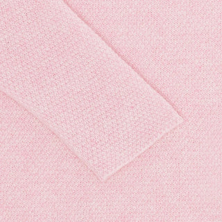 Minilux cashmere pullover i lyserød med 2 knapper ved skulder