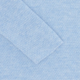 Minilux cashmere pullover i lyseblå med 2 knapper ved skulder