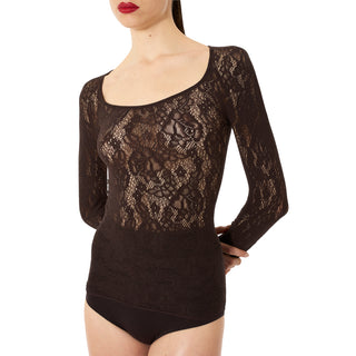 Wolford INFINITE ROSE NET TOP LONG SLEEVES