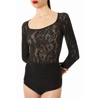 Wolford INFINITE ROSE NET TOP LONG SLEEVES