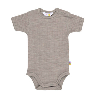 Joha uld body med korte ærmer beige-0