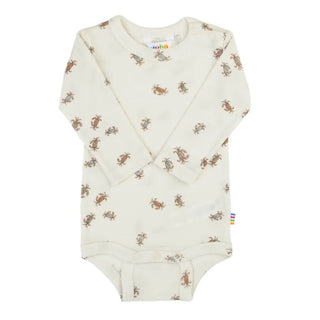 Joha uld-silke langærmet body med krabbe-print