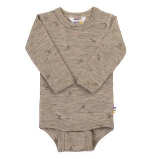 Joha langærmet uld body beige melange