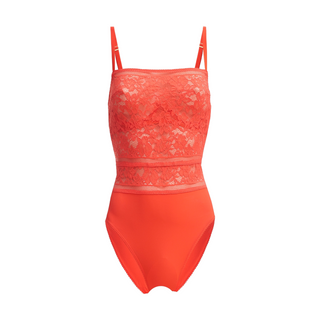Wolford STRAIGHT LACED SHAPING BODYSUIT red glow