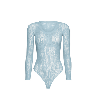 Wolford SNAKE LACE STRING BODY sky