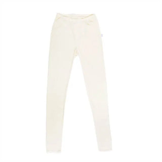 Joha uld leggings med blondekant naturhvid