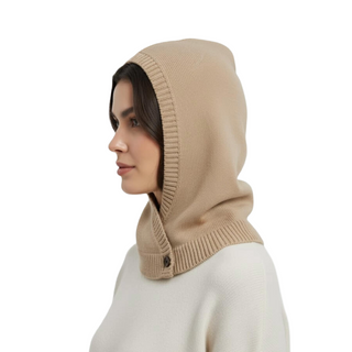 Calimar cashmere-uld balaclava lys beige