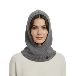 Calimar cashmere-uld balaclava grå