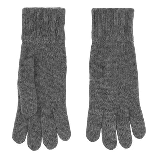 Cashmere handsker med bred rib i mørkegrå