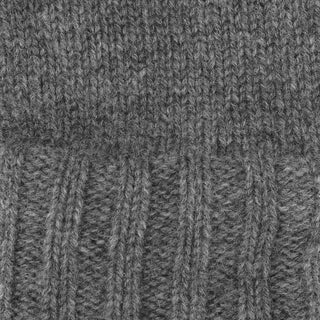 Cashmere handsker med bred rib i mørkegrå
