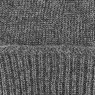 Cashmere handsker med rib kant i mørkegrå