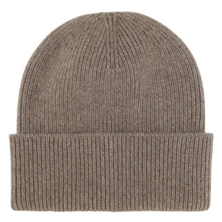 Cashmere rib hue i mørk beige