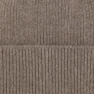 Cashmere rib hue i mørk beige