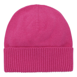 Cashmere hue med rib kant i pink