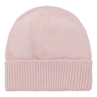 Cashmere hue med rib kant i lyserød