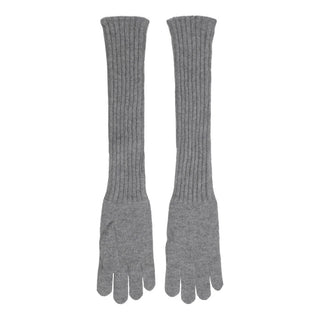 Cashmere hansker med ekstra-langt skaft grå
