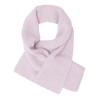 Cashmere glatstrikket lille tørklæde i lyserød-rosa