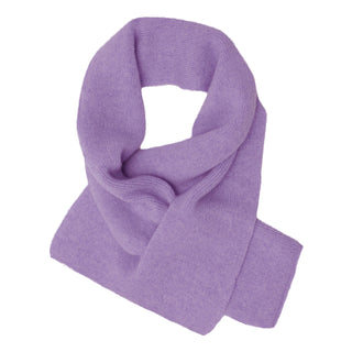 Cashmere glatstrikket lille tørklæde i lilla
