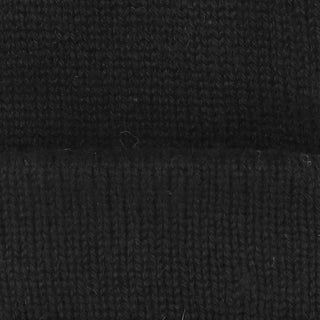 Glat strikket cashmere handsker i sort