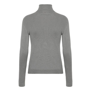 Cashmere-silke pullover med rullekrave grå til mænd