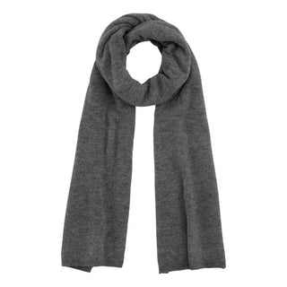 Glatstrikket cashmere tørklæde i mørkegrå