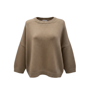 Calimar cashmere-uld sweater mørk beige